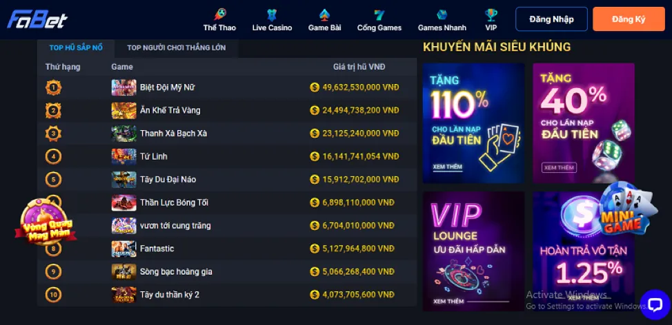 Ưu đãi hoàn trả không giới hạn tại Win55 VN
